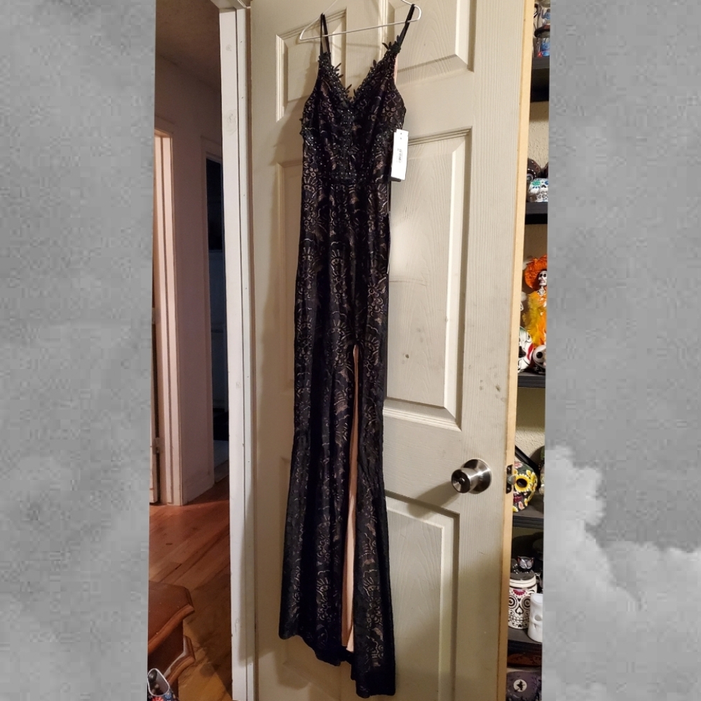 Long slit dress